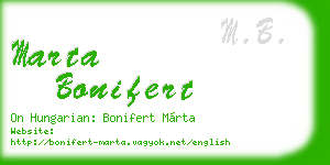 marta bonifert business card
