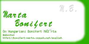 marta bonifert business card